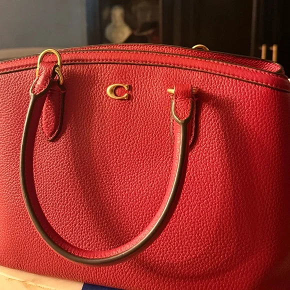 Coach Red Legacy 28 Carryall Satchel Purse NEW - Picture 1 of 6